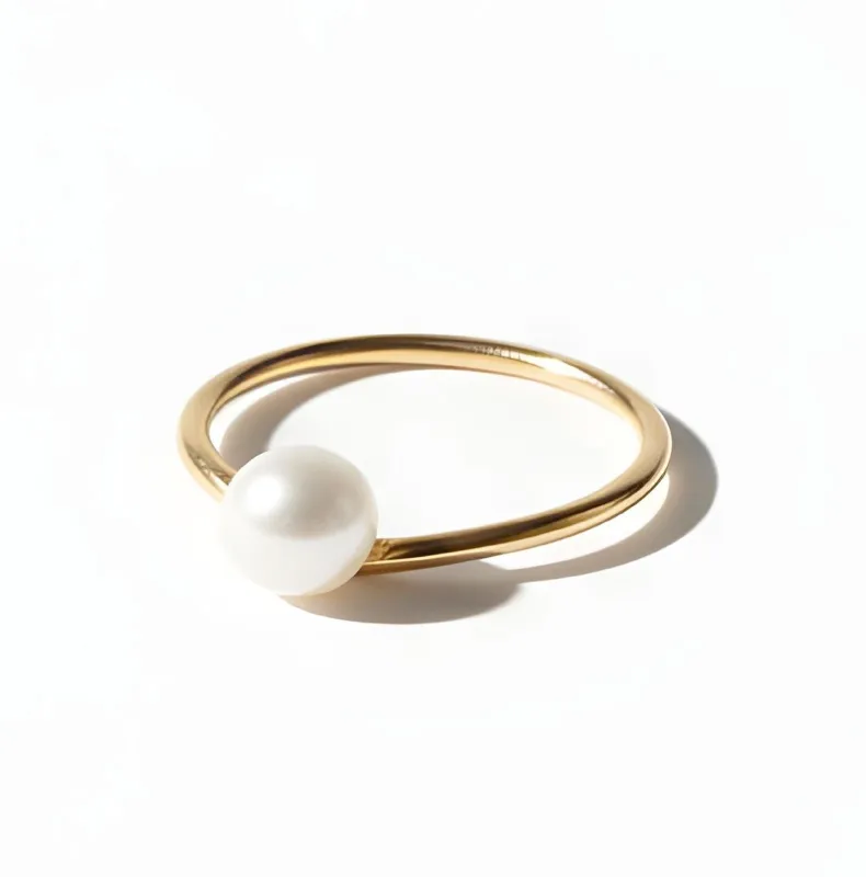 Cherish Ring • Gold & Faux Pearl made by Matter Matters