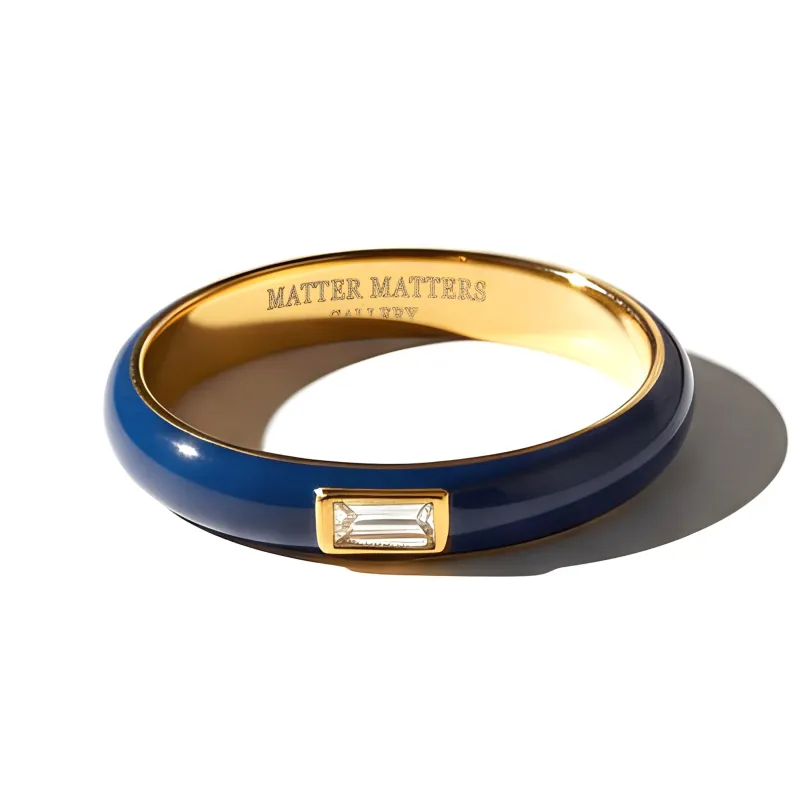 Bling Ring • Navy Enamel sold by Matter Matters