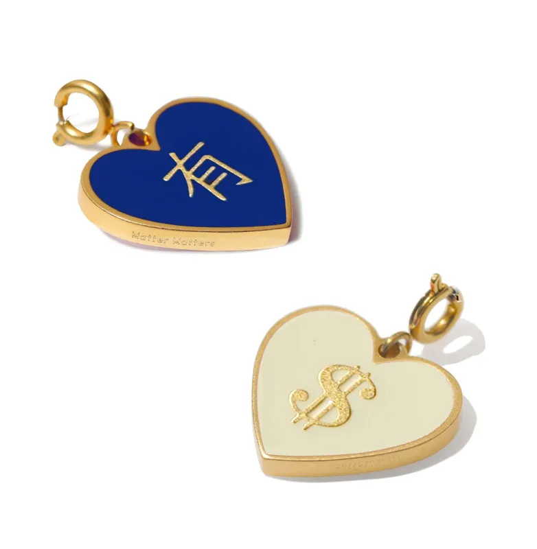 有/$ Have/ Money Reversible Pendant • Navy/Beige sold by Matter Matters