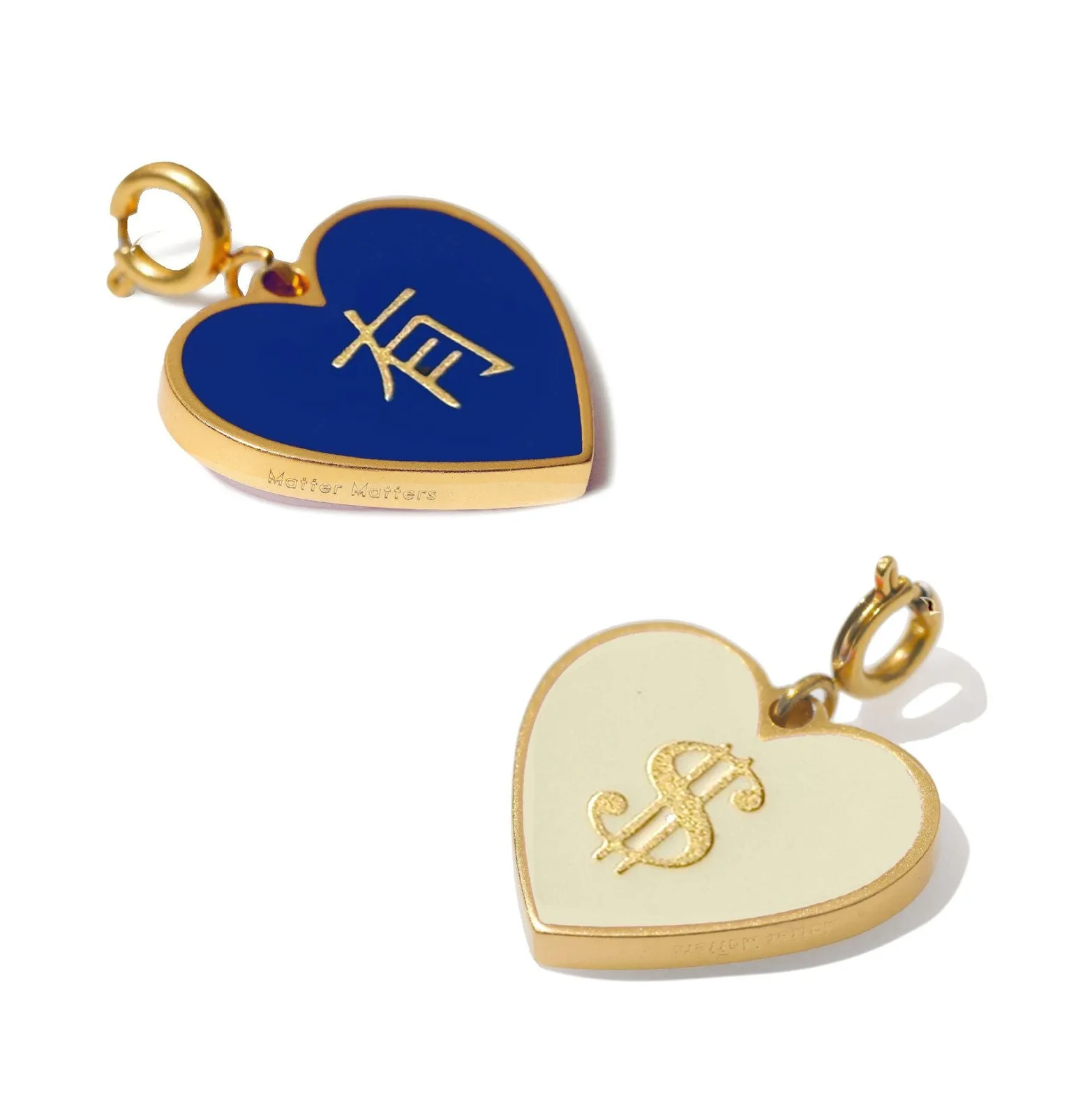 有/$ Have/ Money Reversible Pendant • Navy/Beige sold by Matter Matters