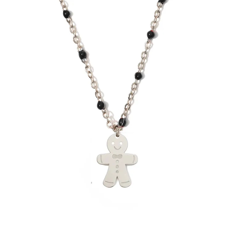 Not Anyone's Gingerbread Man Necklace • Steel made by Matter Matters
