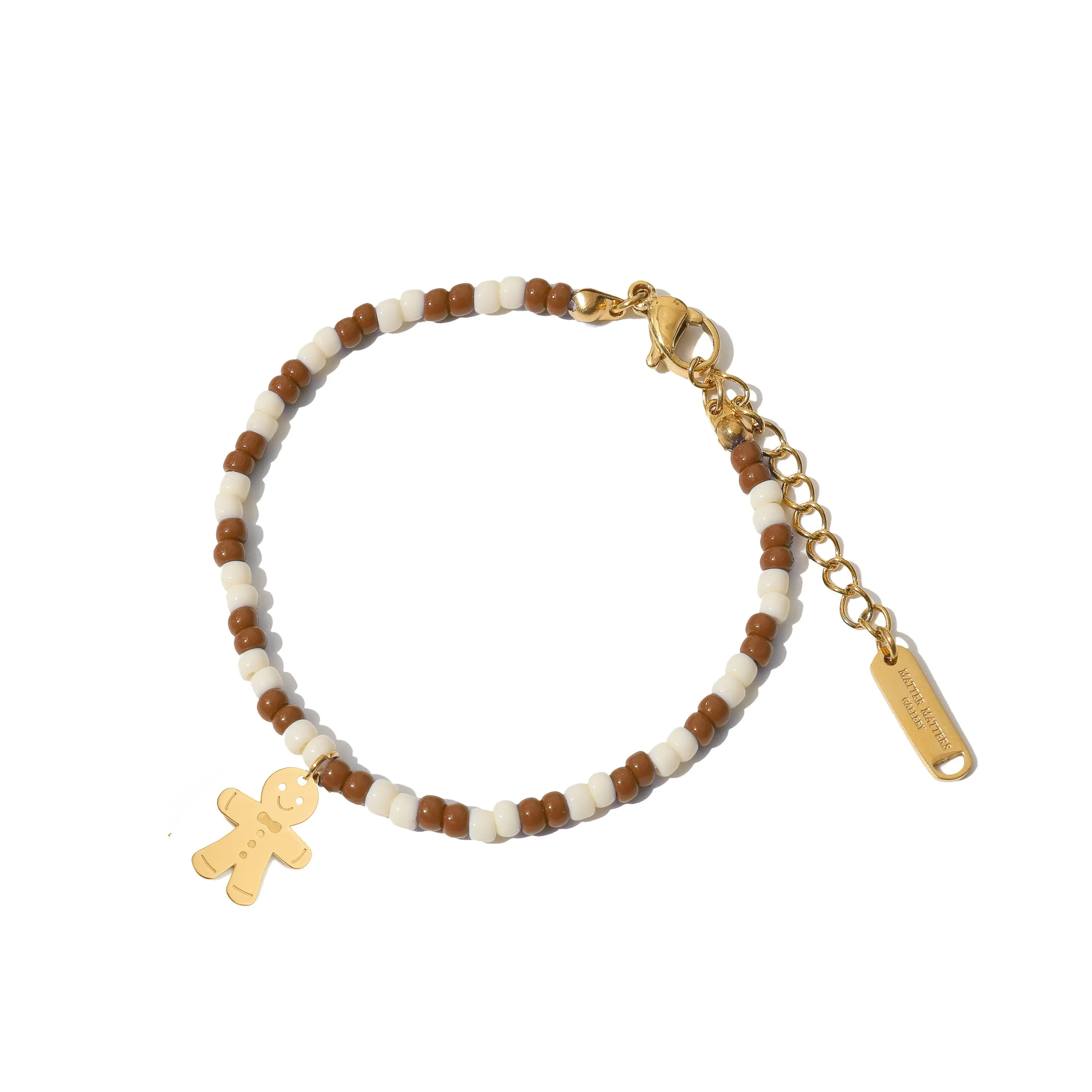 Not Anyone's Gingerbread Man Bracelet • Brown sold by Matter Matters