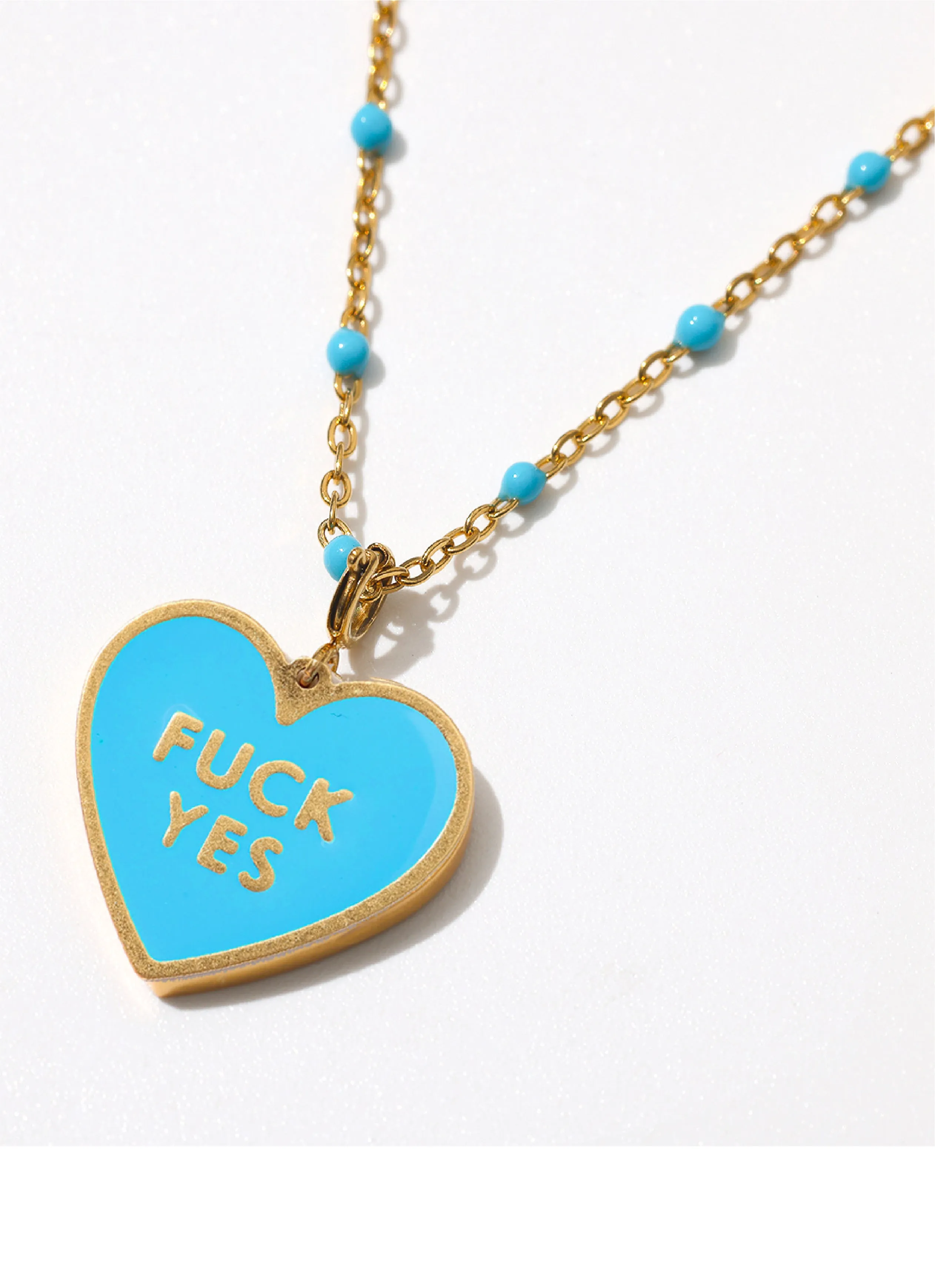 Fuck Yes Necklace • Cyan sold by Matter Matters product image thumbnail 2