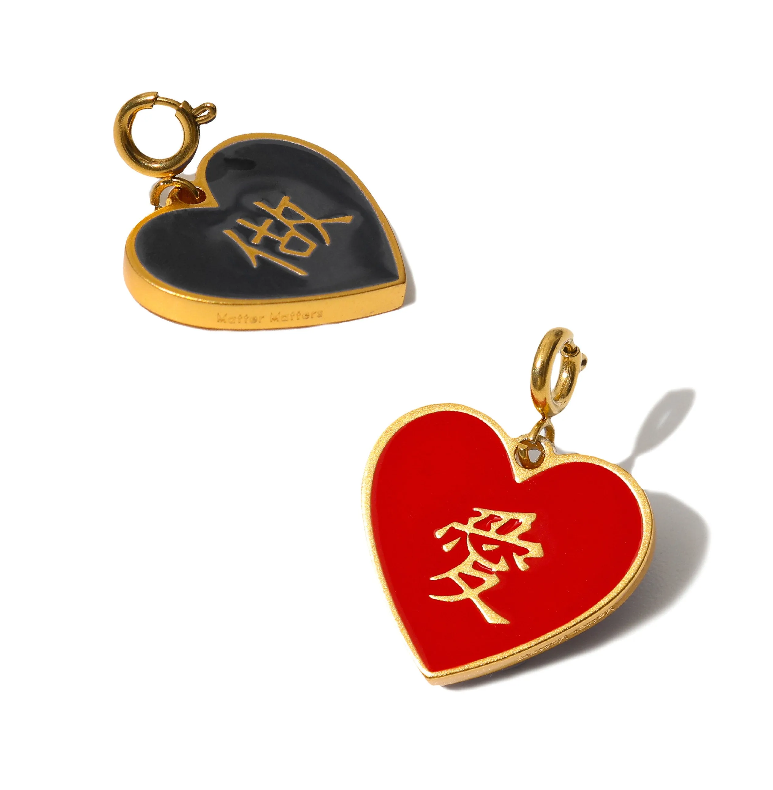 愛/做 Love/Do Reversible Pendant • Red/Navy or Black sold by Matter Matters product image thumbnail 2