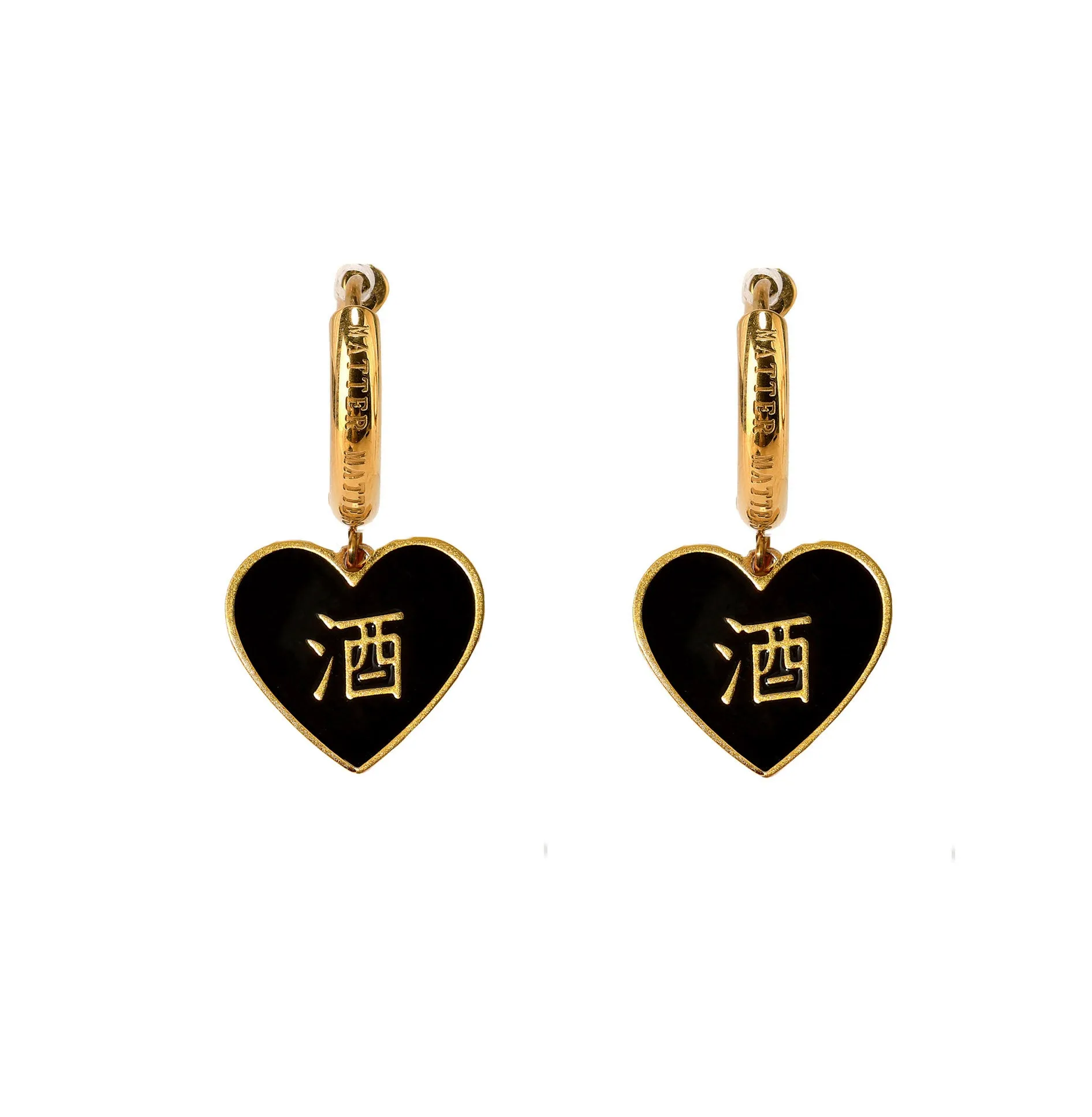 酒/鬼 Alcohol/Ghost Earrings • Black & Pink sold by Matter Matters product image thumbnail 4