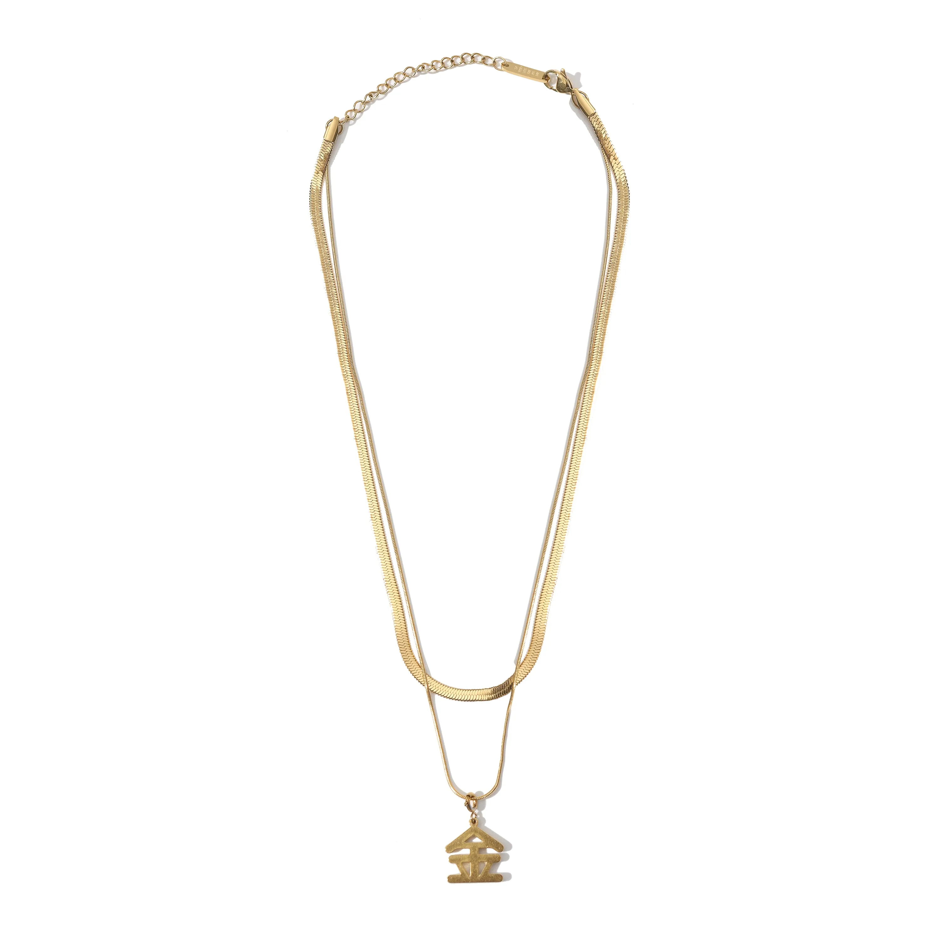 Five Elements / Metal Necklace • Beige & Gold/White sold by Matter Matters product image thumbnail 4