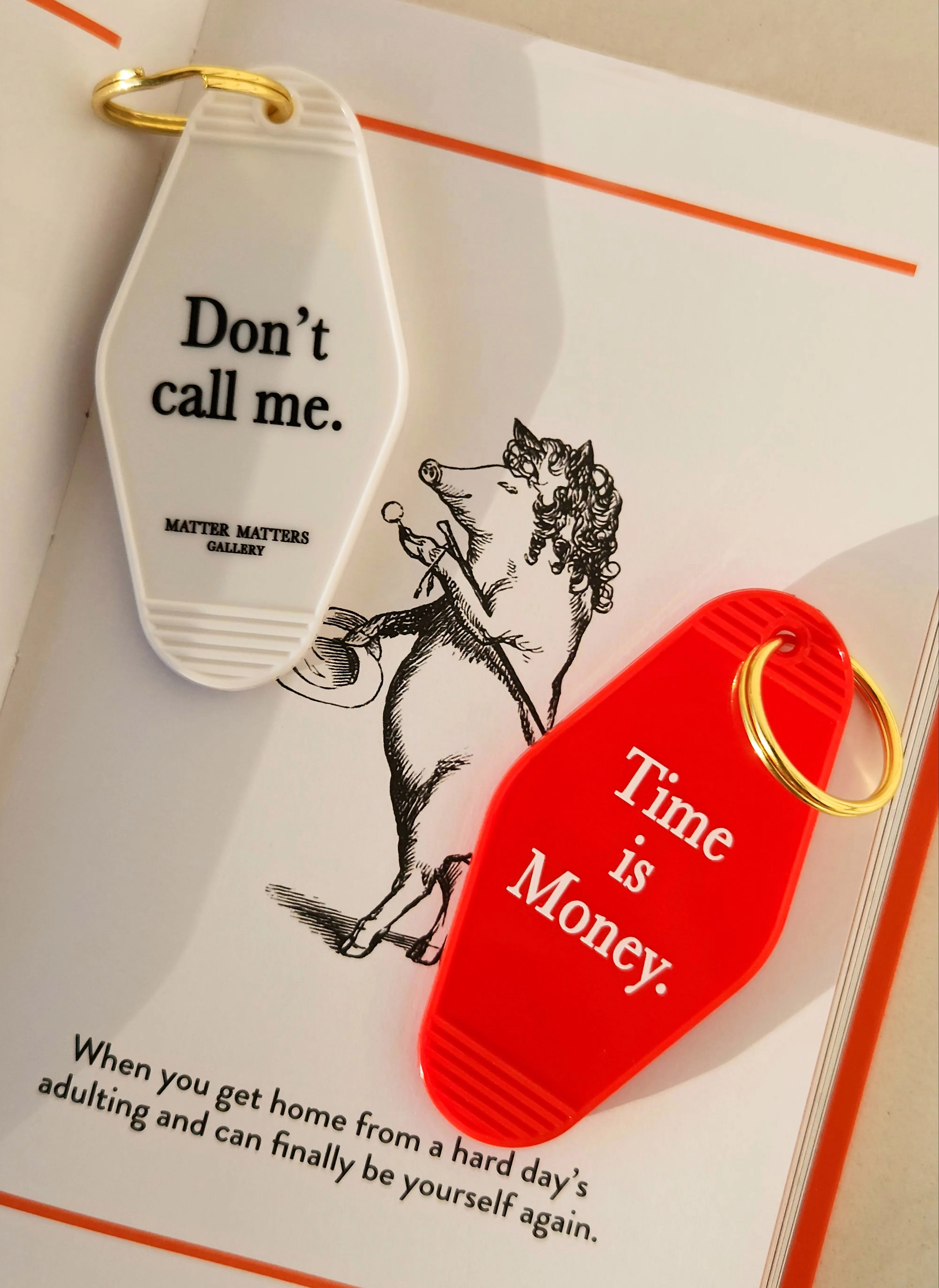 MMG Keyring • Cream • Don't call me. sold by Matter Matters product image thumbnail 3