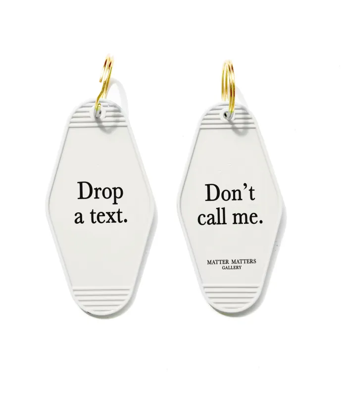 MMG Keyring • Cream • Don't call me. sold by Matter Matters