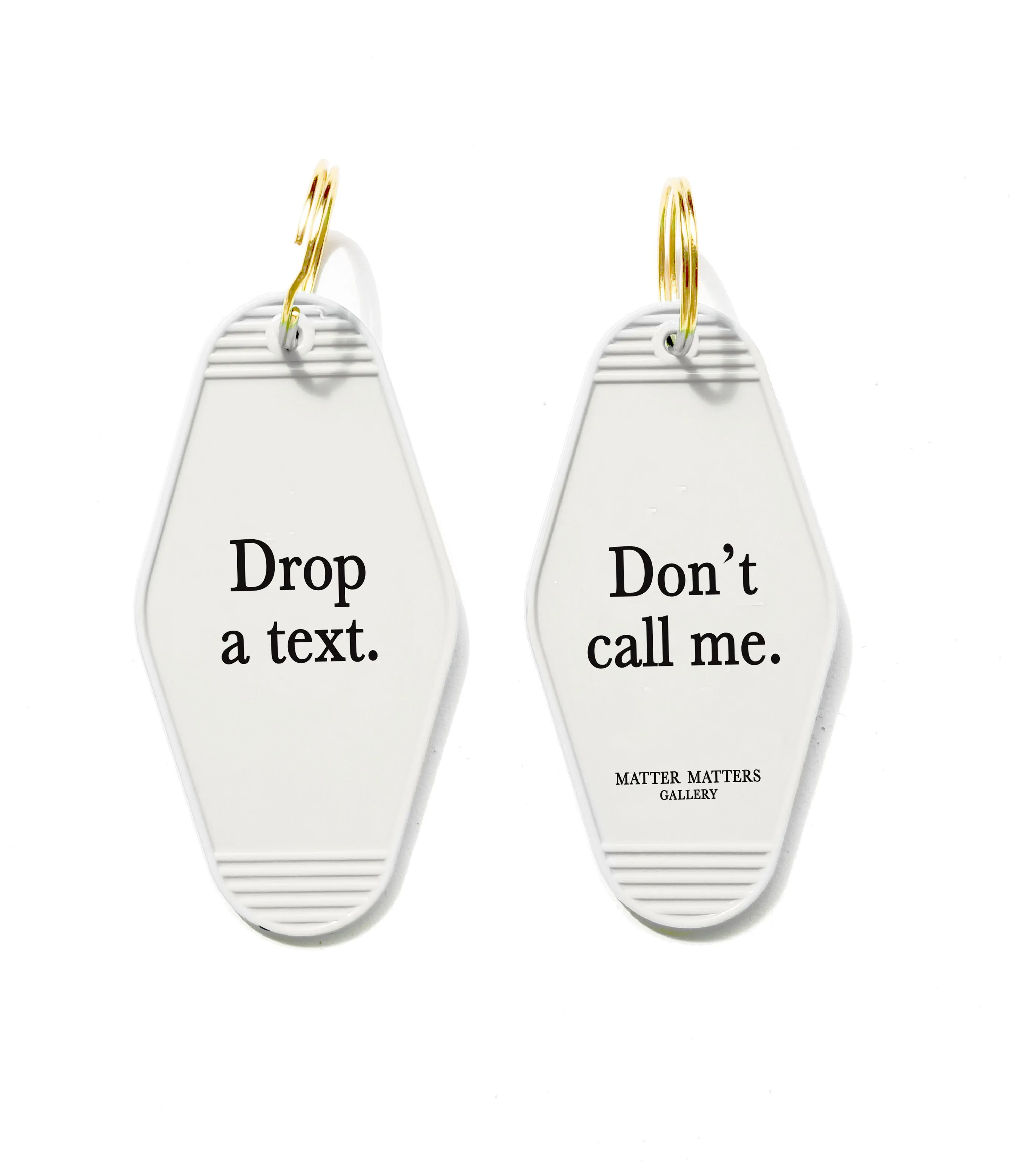 MMG Keyring • Cream • Don't call me. sold by Matter Matters