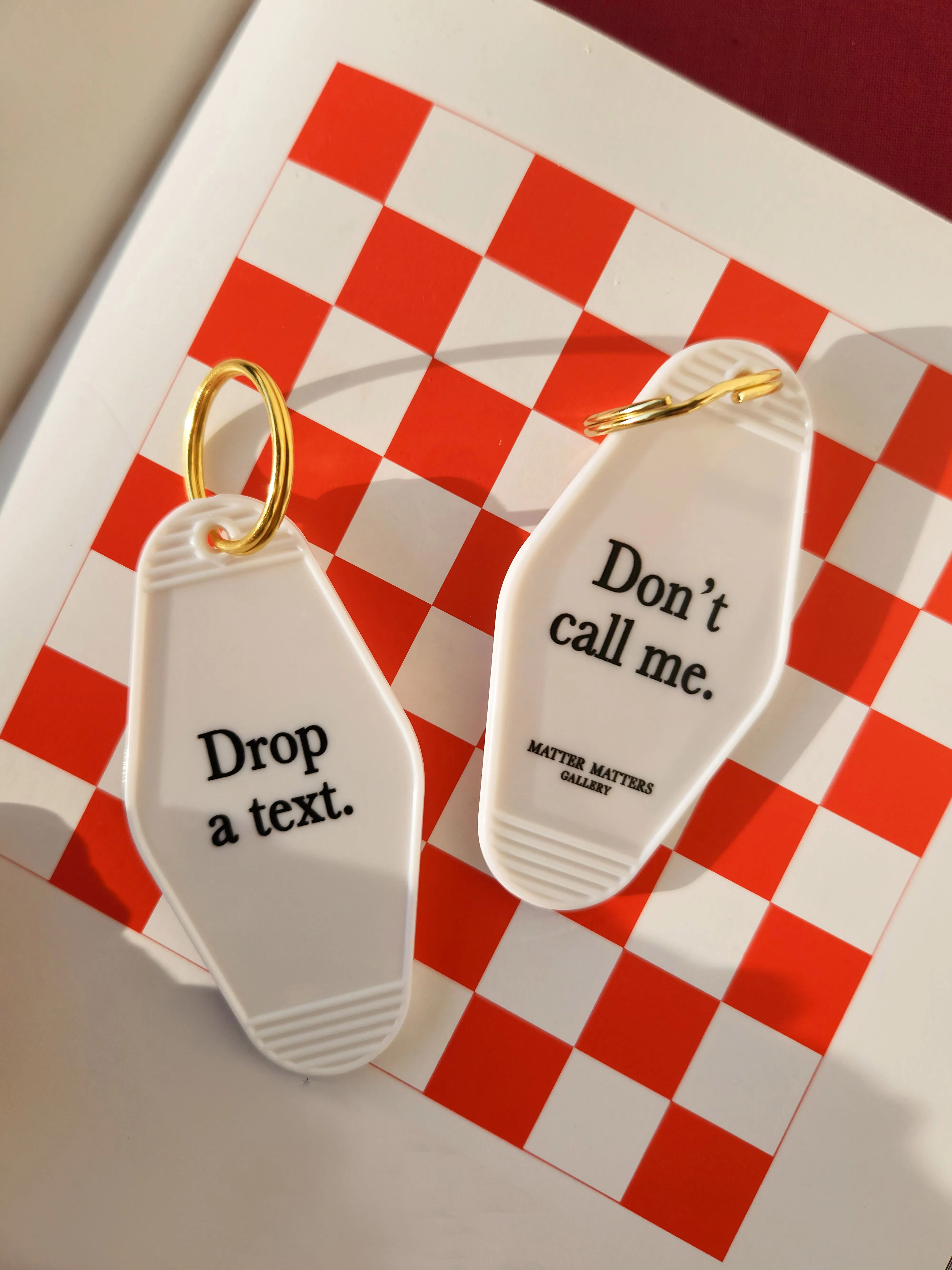 MMG Keyring • Cream • Don't call me. sold by Matter Matters product image thumbnail 2