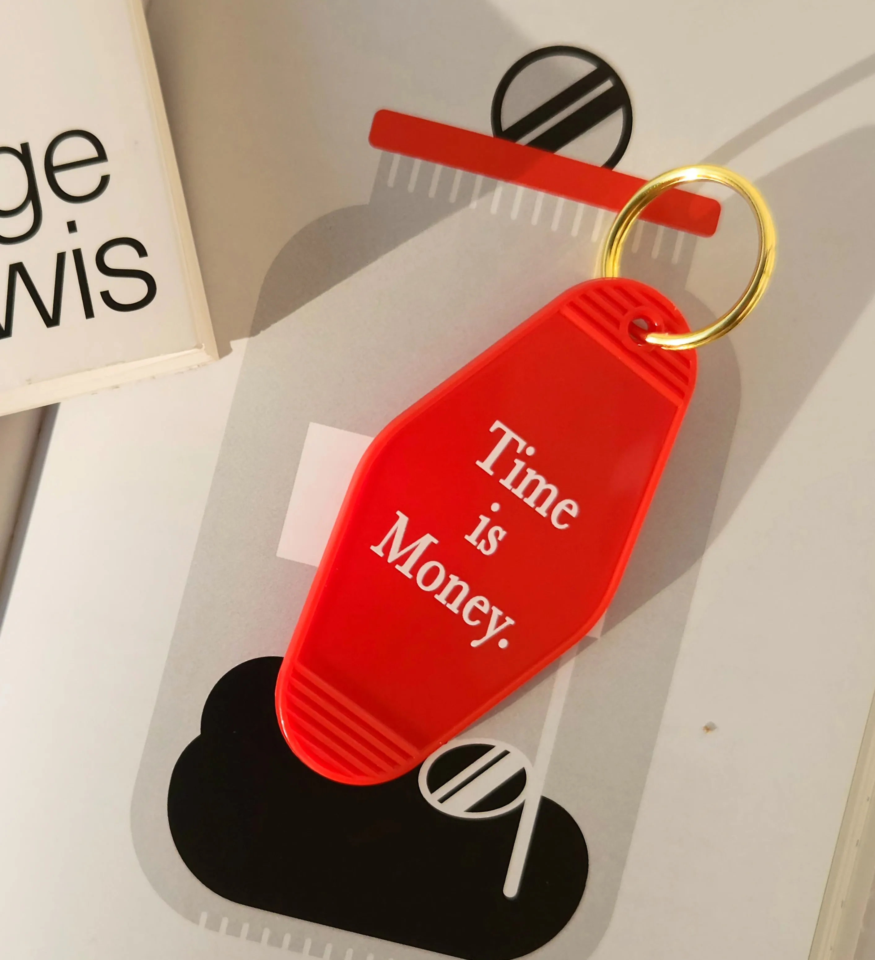 MMG Keyring • Red • Time is Money. sold by Matter Matters product image thumbnail 2