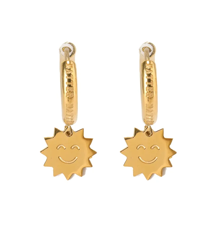 Behind the Smile Hoops • Gold sold by Matter Matters