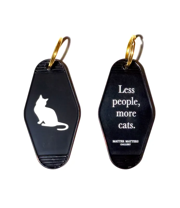 MMG Keyring • Cat • Less people, more cats. sold by Matter Matters