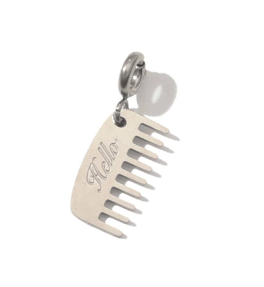 Hello Hair Comb Pendant • Steel sold by Matter Matters product image thumbnail 2