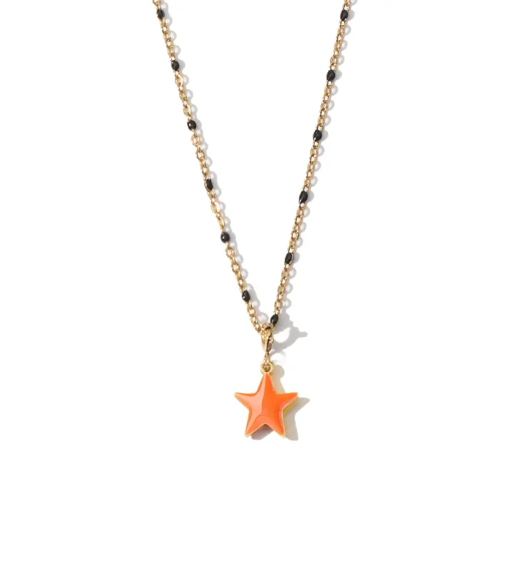 Shining Star Necklace • Yellow & Orange sold by Matter Matters