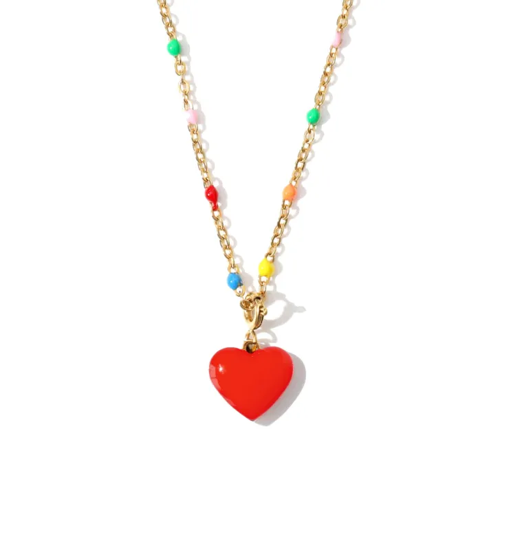 Humble Heart Necklace • Red & Pink sold by Matter Matters
