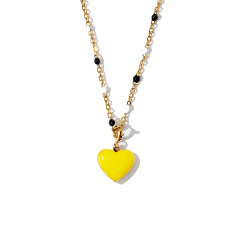 Humble Heart Necklace • Yellow & Orange sold by Matter Matters
