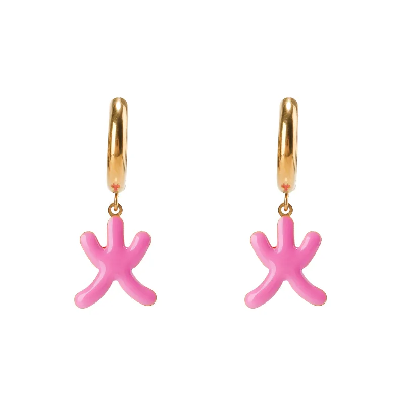 Five Elements / Fire Earrings • Red & Pink sold by Matter Matters