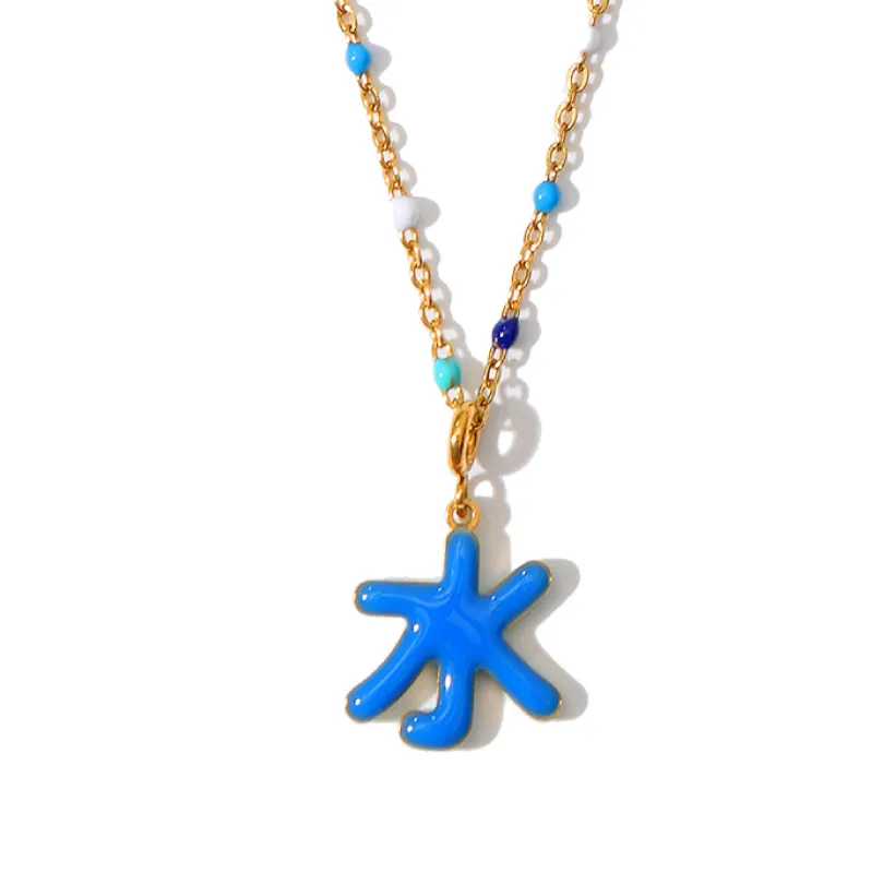 Five Elements / Water Necklace • Cobalt & Cyan made by Matter Matters