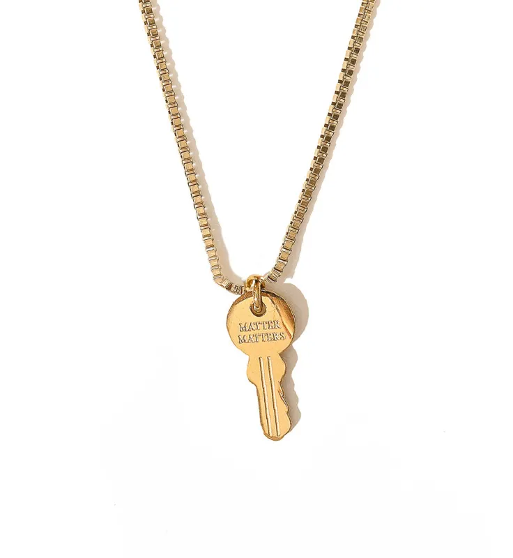 Unlock Key Necklace • Gold sold by Matter Matters