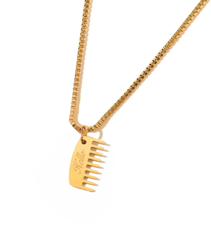 Hello Hair Comb Necklace • Gold made by Matter Matters