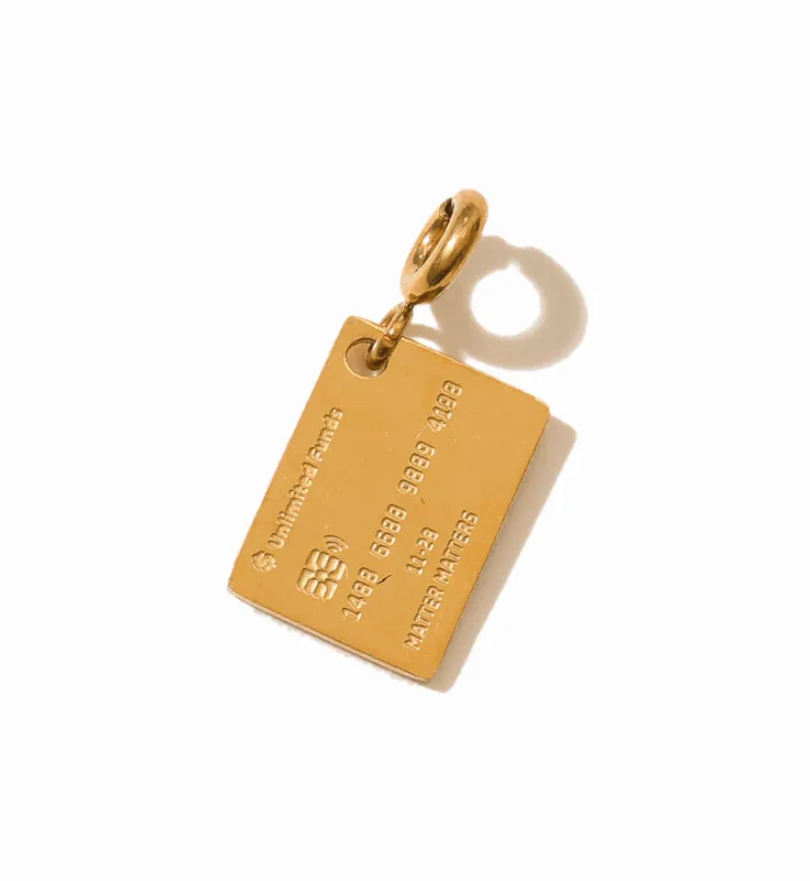 Unlimited Funds Credit Card Pendant • Gold sold by Matter Matters