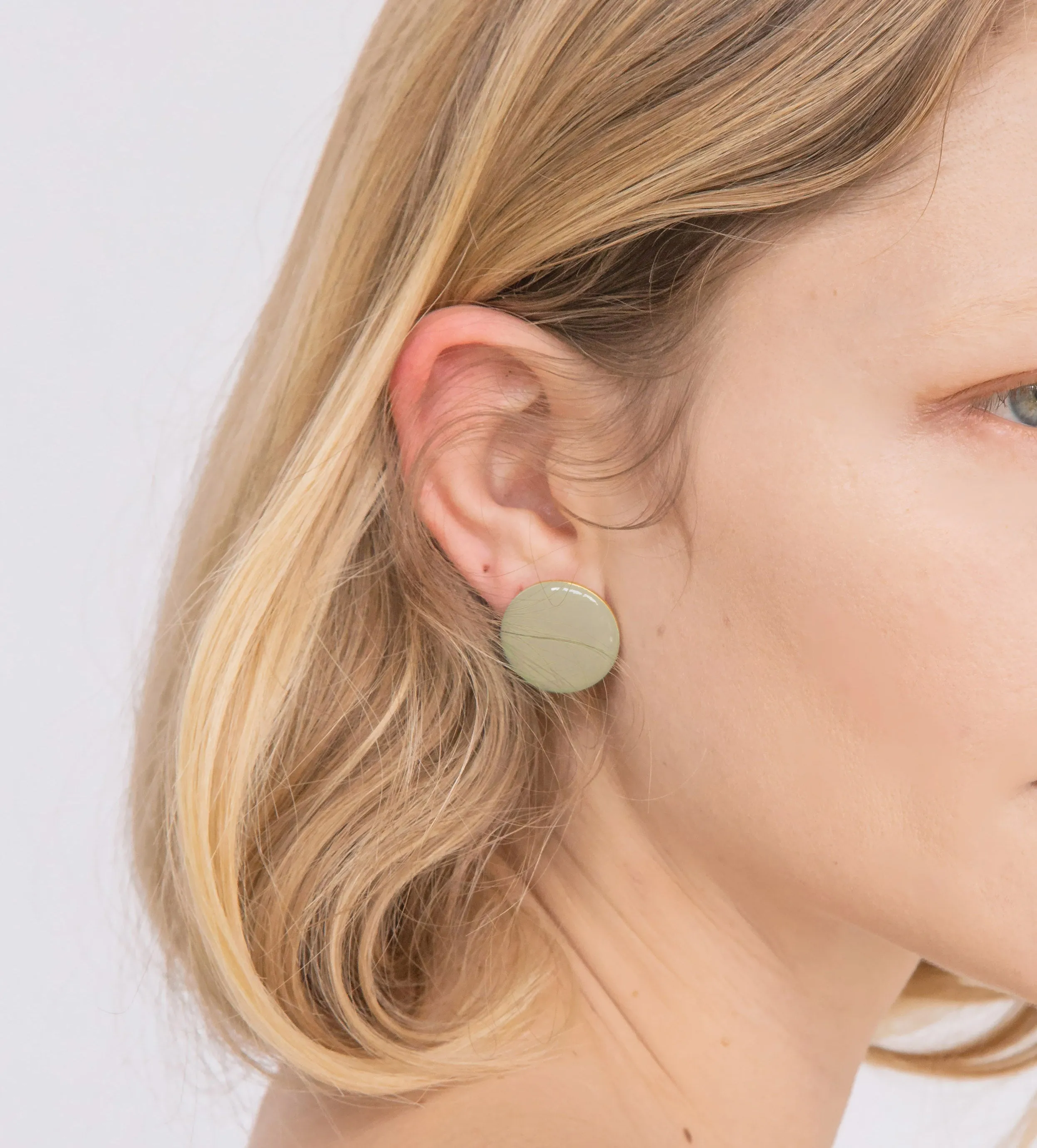 Circle Studs • Warm Brown sold by Matter Matters product image thumbnail 2