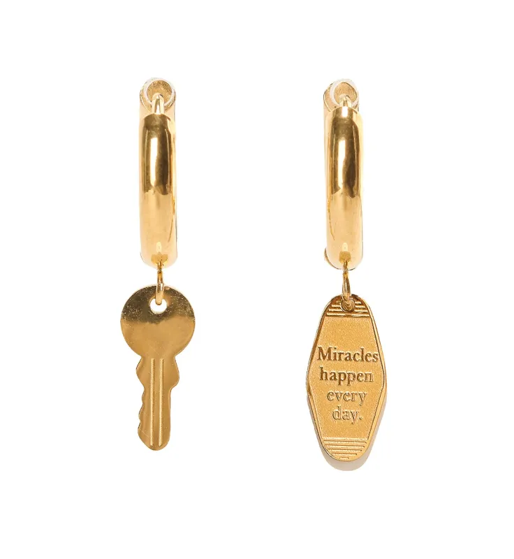 Vacation Key Tag Hoops • Gold sold by Matter Matters