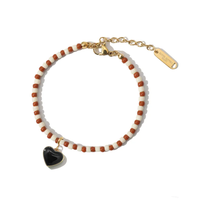 Humble Heart / Bracelet • Black & Cream sold by Matter Matters