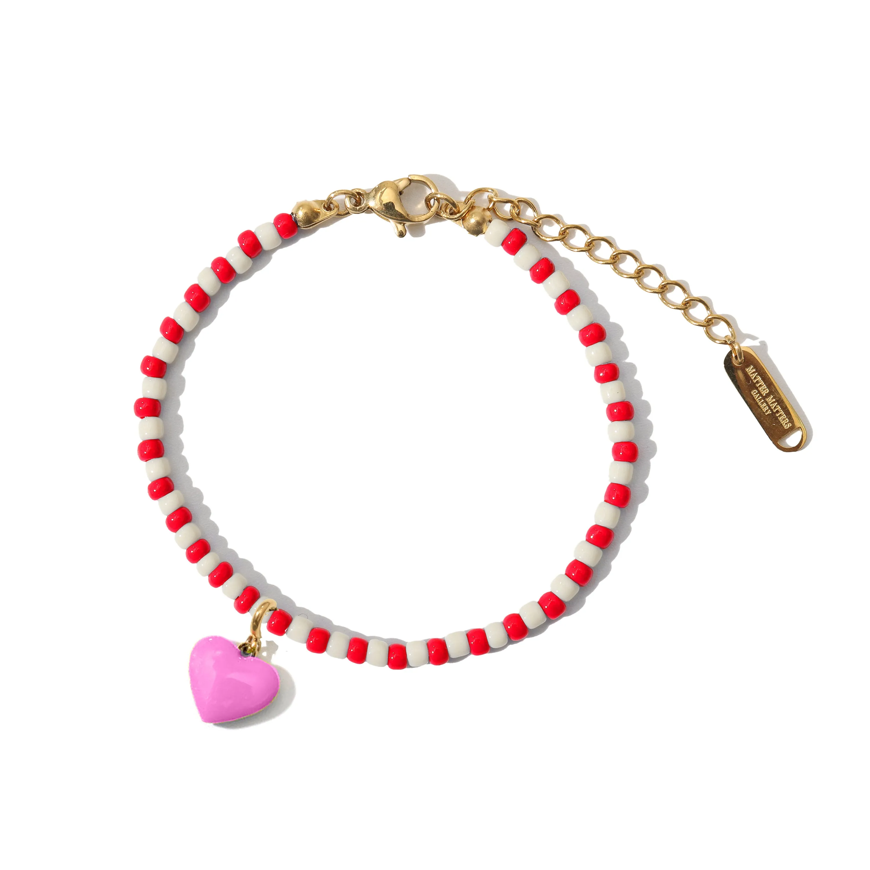 Humble Heart / Bracelet • Red & Pink sold by Matter Matters product image thumbnail 2