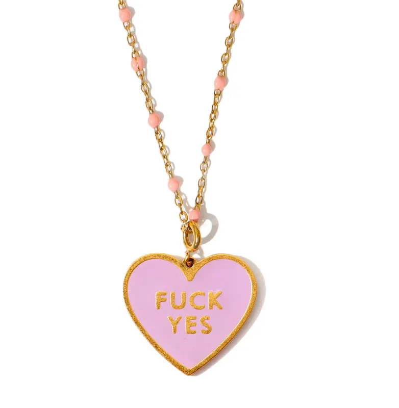 Fuck Yes Dots Necklace • Pink sold by Matter Matters