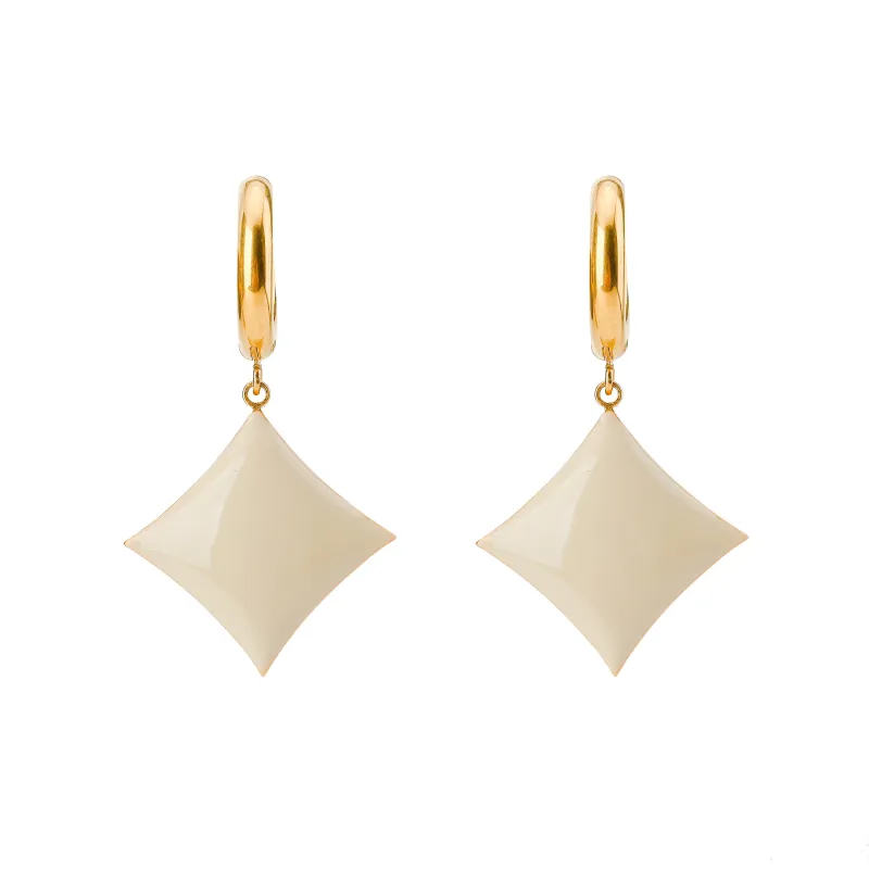 Hold Your Diamond / Hoops • Stone & Pea Green made by Matter Matters