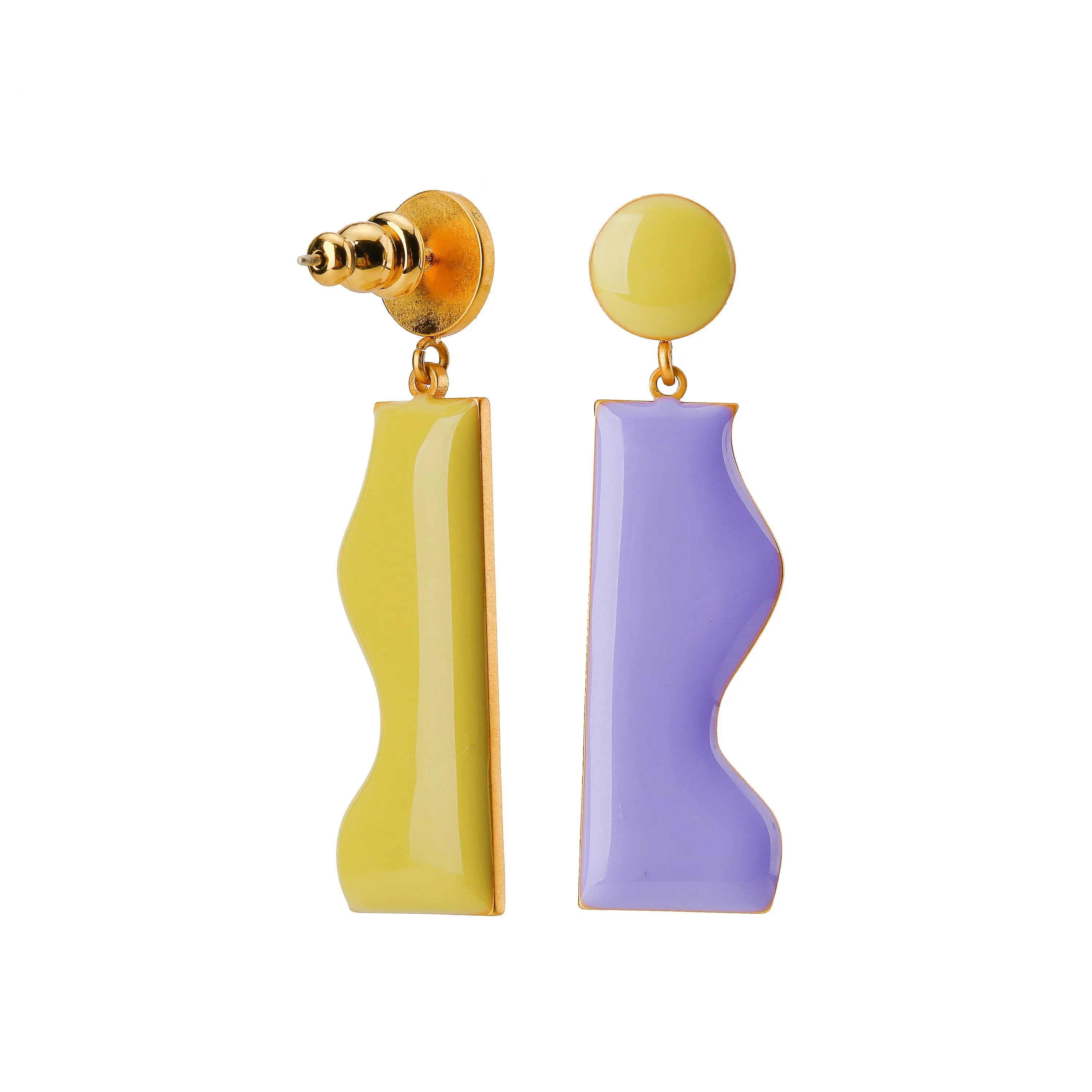 Cliff Earrings on Dots • Lemon & Lilac sold by Matter Matters product image thumbnail 3