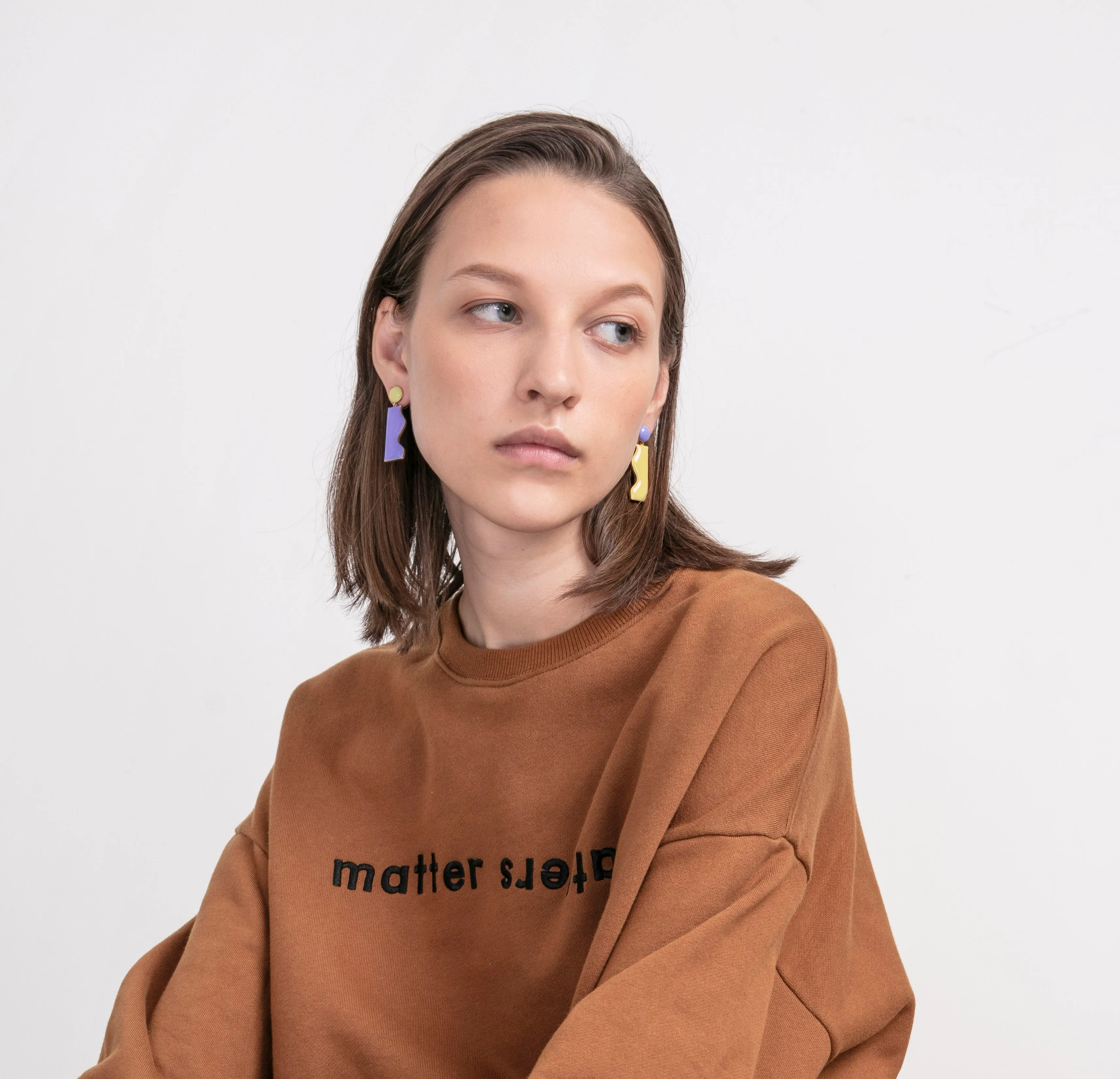 Cliff Earrings on Dots • Lemon & Lilac sold by Matter Matters product image thumbnail 2