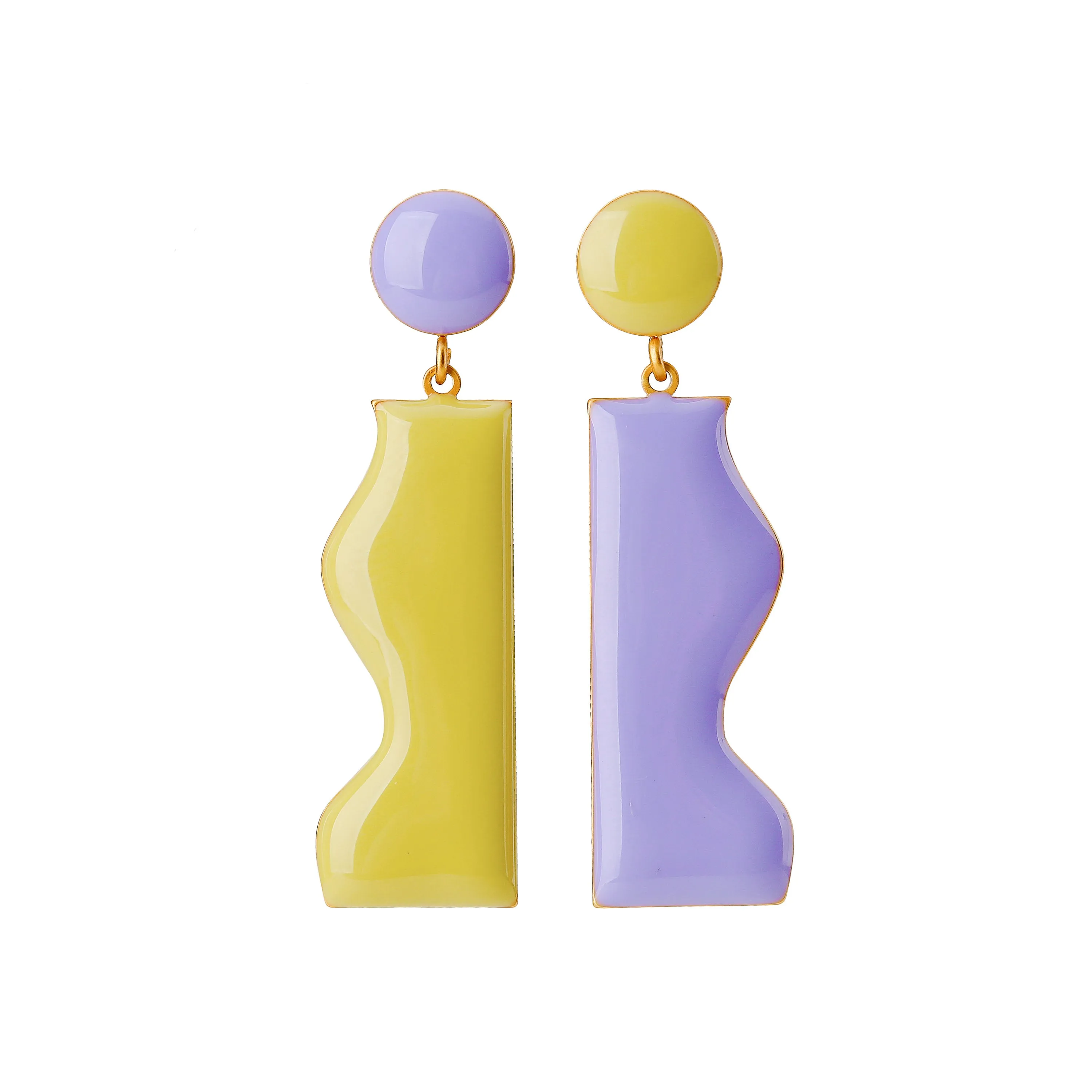 Cliff Earrings on Dots • Lemon & Lilac sold by Matter Matters