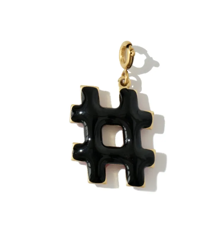 Hashtag Pendant • Black & Maroon sold by Matter Matters