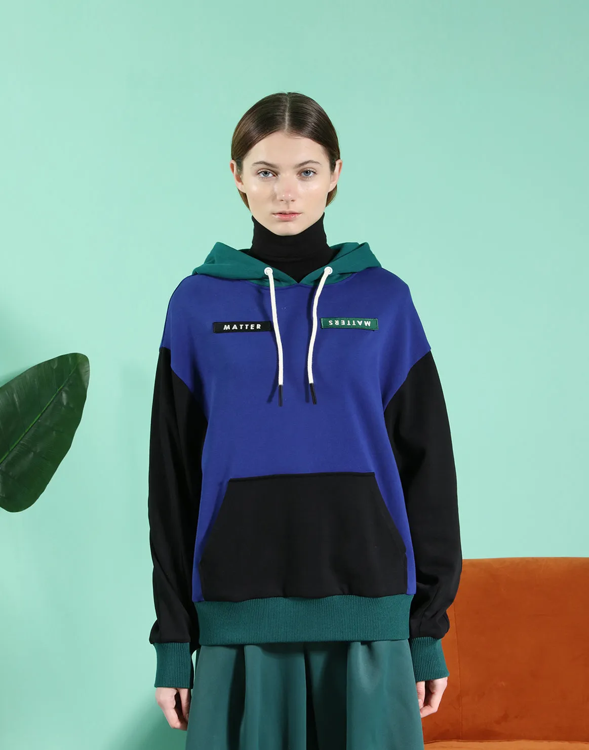 Subdue / Colour-block Hoodies • Electric Blue sold by Matter Matters product image thumbnail 3