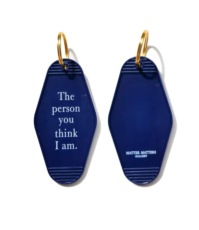 MMG Keyring • Navy • The person you think I am. sold by Matter Matters