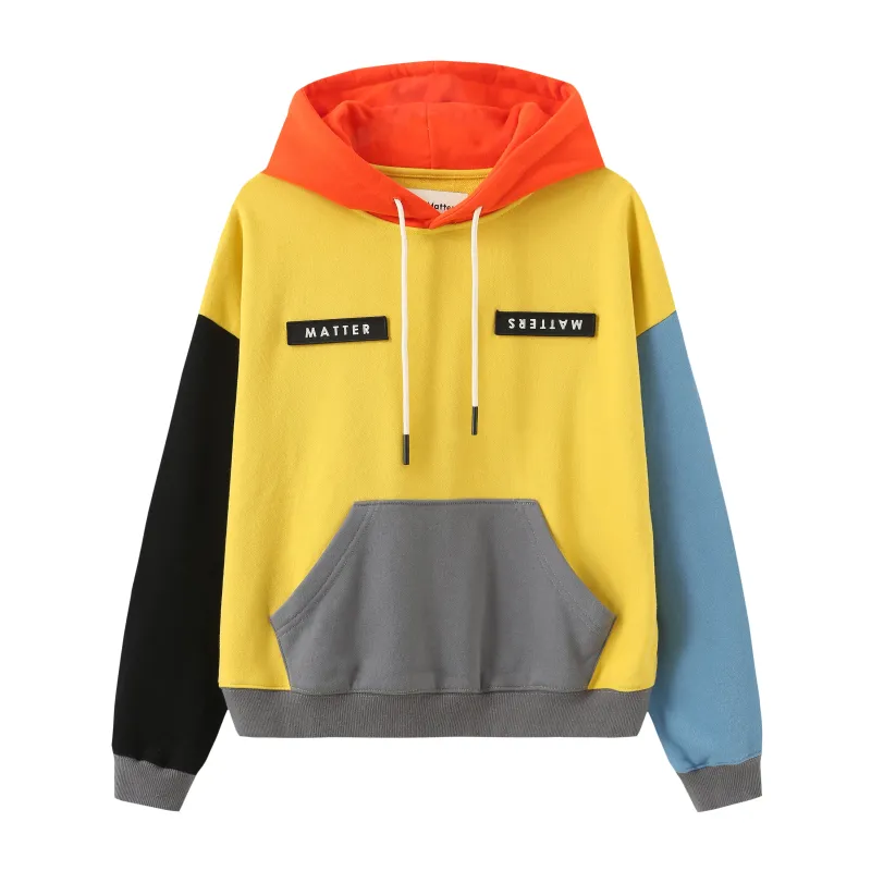 Cheery / Colour-block Hoodies • Yellow sold by Matter Matters