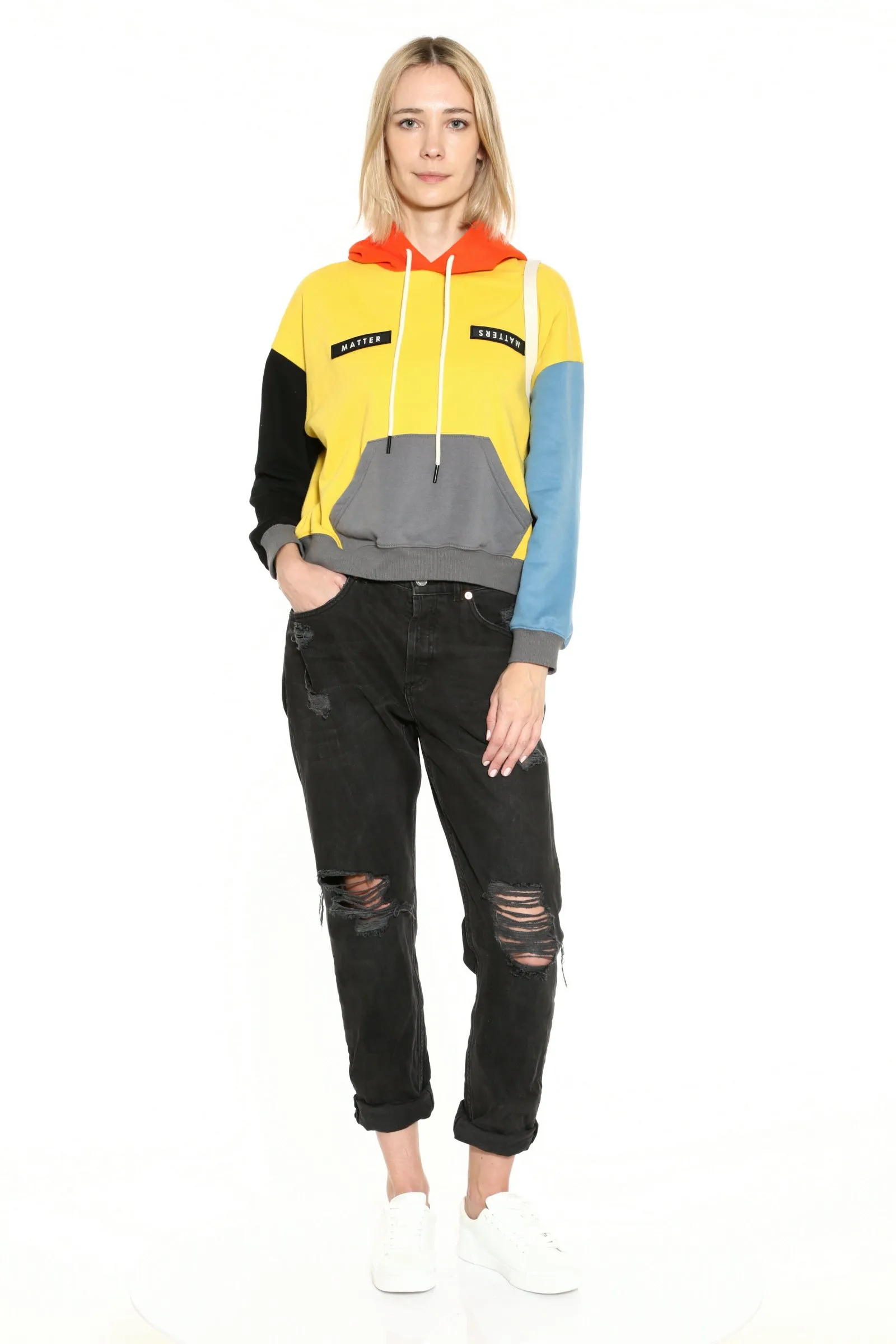 Cheery / Colour-block Hoodies • Yellow sold by Matter Matters product image thumbnail 4