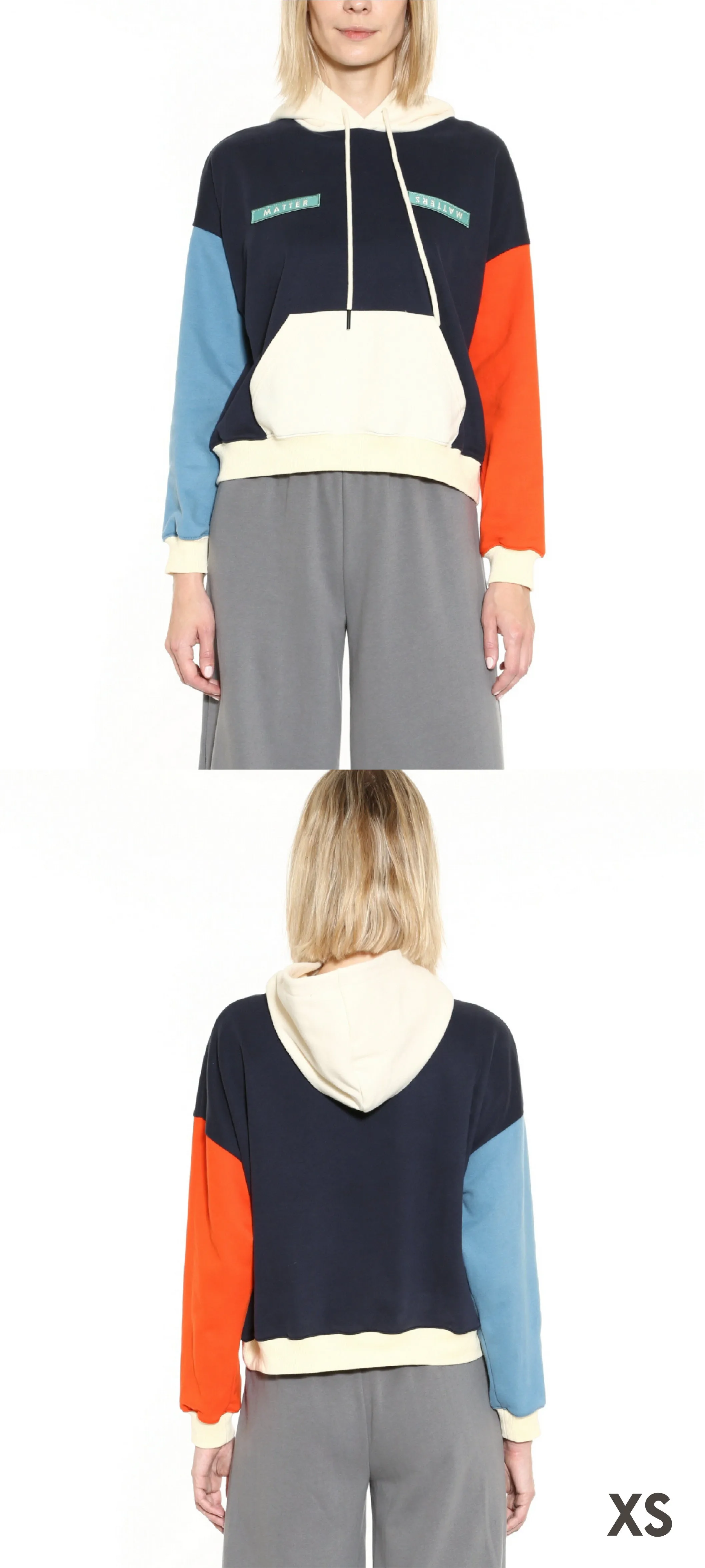 Stoic / Colour-block Hoodies • Navy sold by Matter Matters product image thumbnail 5