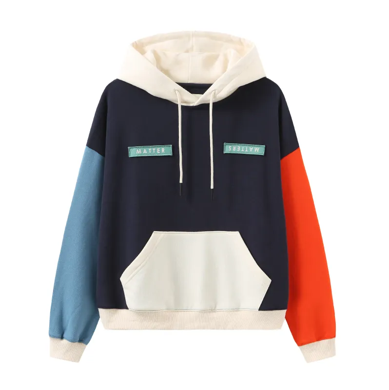 Stoic / Colour-block Hoodies • Navy sold by Matter Matters