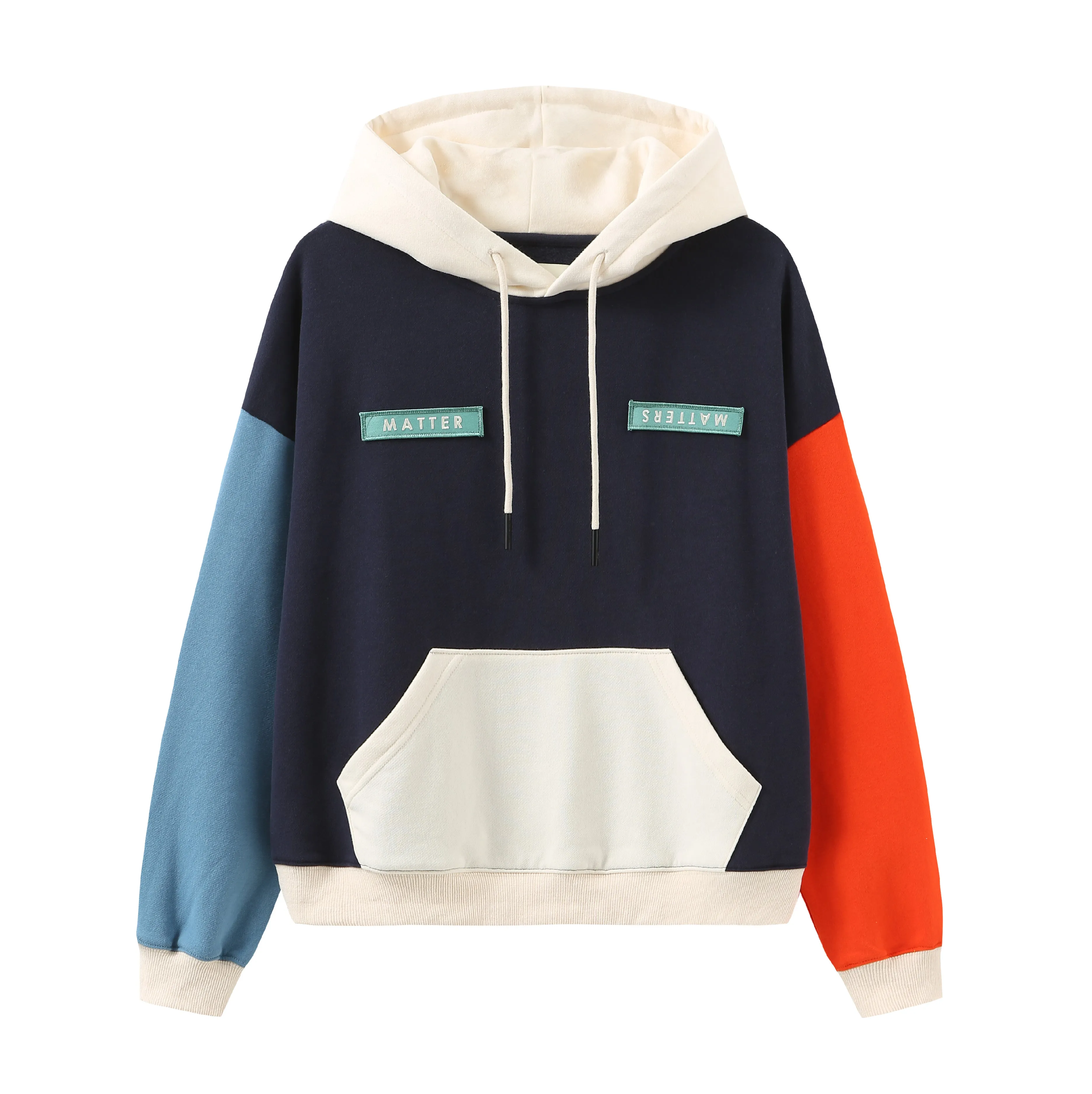 Stoic / Colour-block Hoodies • Navy sold by Matter Matters