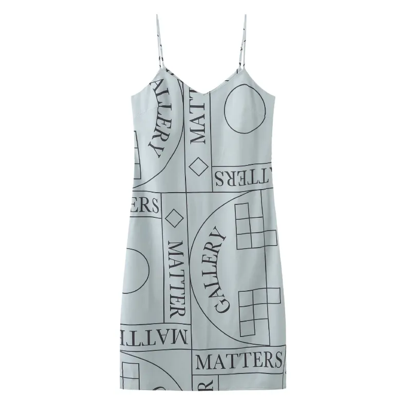 'Not' / Pattern Tank Dress • Grey sold by Matter Matters