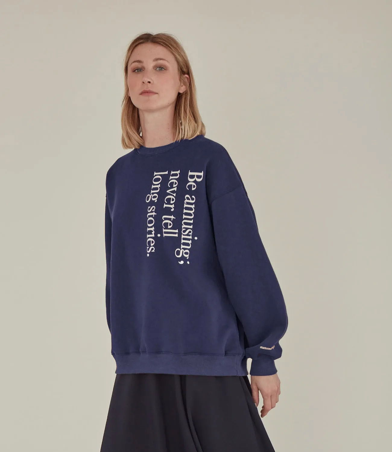 Be Amusing / Oversized Sweatshirt • Navy sold by Matter Matters product image thumbnail 2