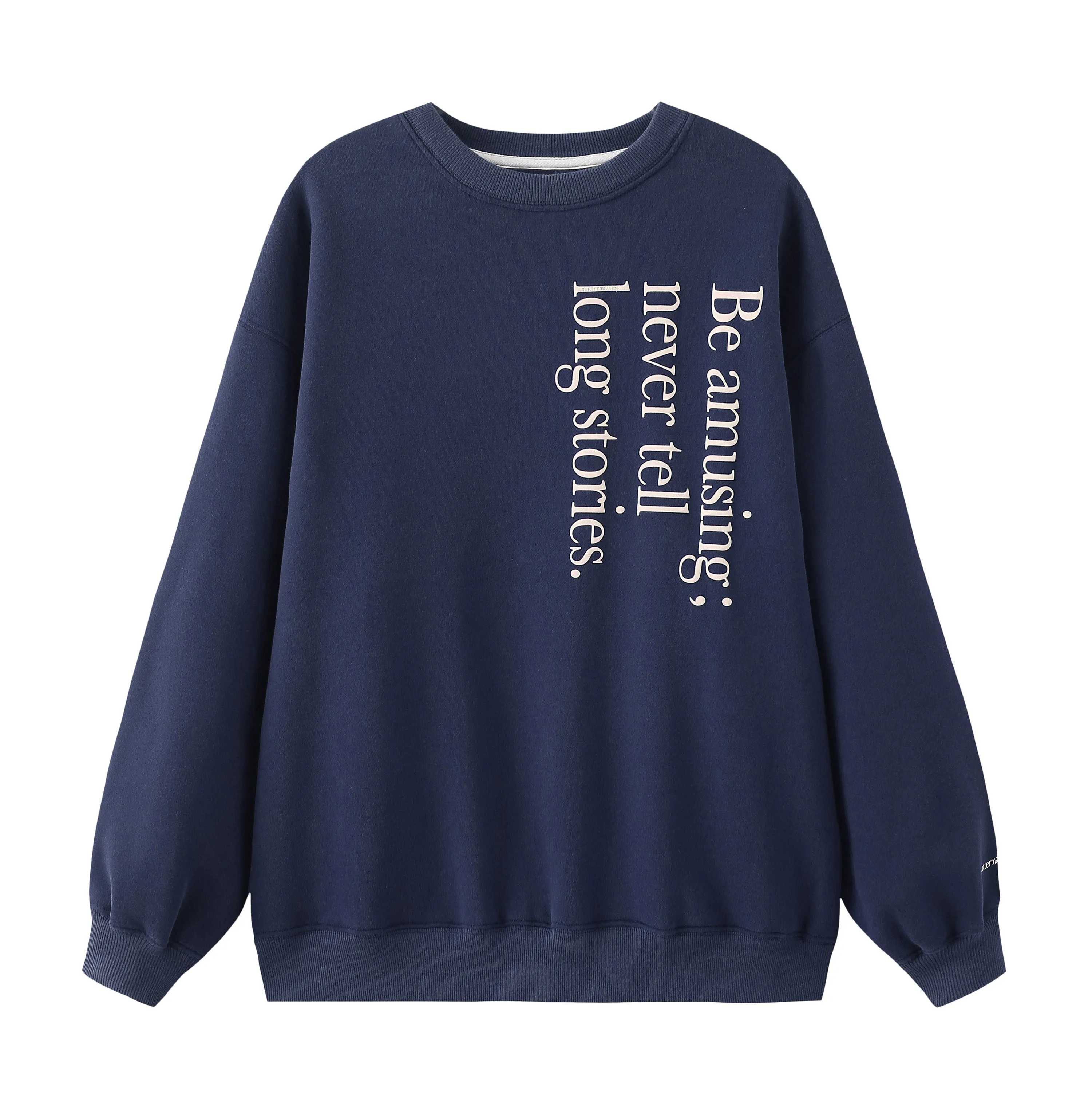 Be Amusing / Oversized Sweatshirt • Navy sold by Matter Matters