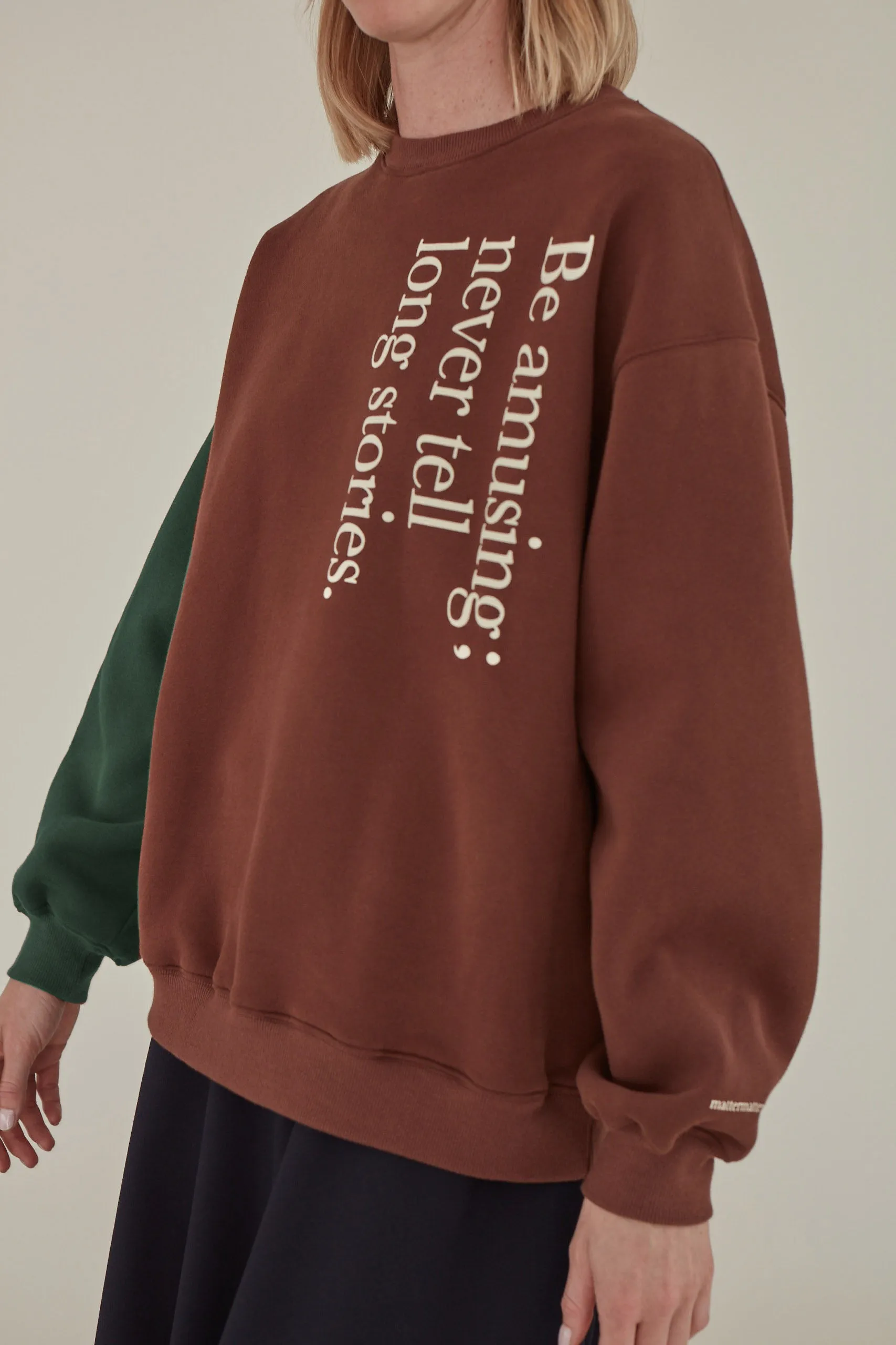 Be Amusing / Oversized Sweatshirt • Dark Brown sold by Matter Matters product image thumbnail 2