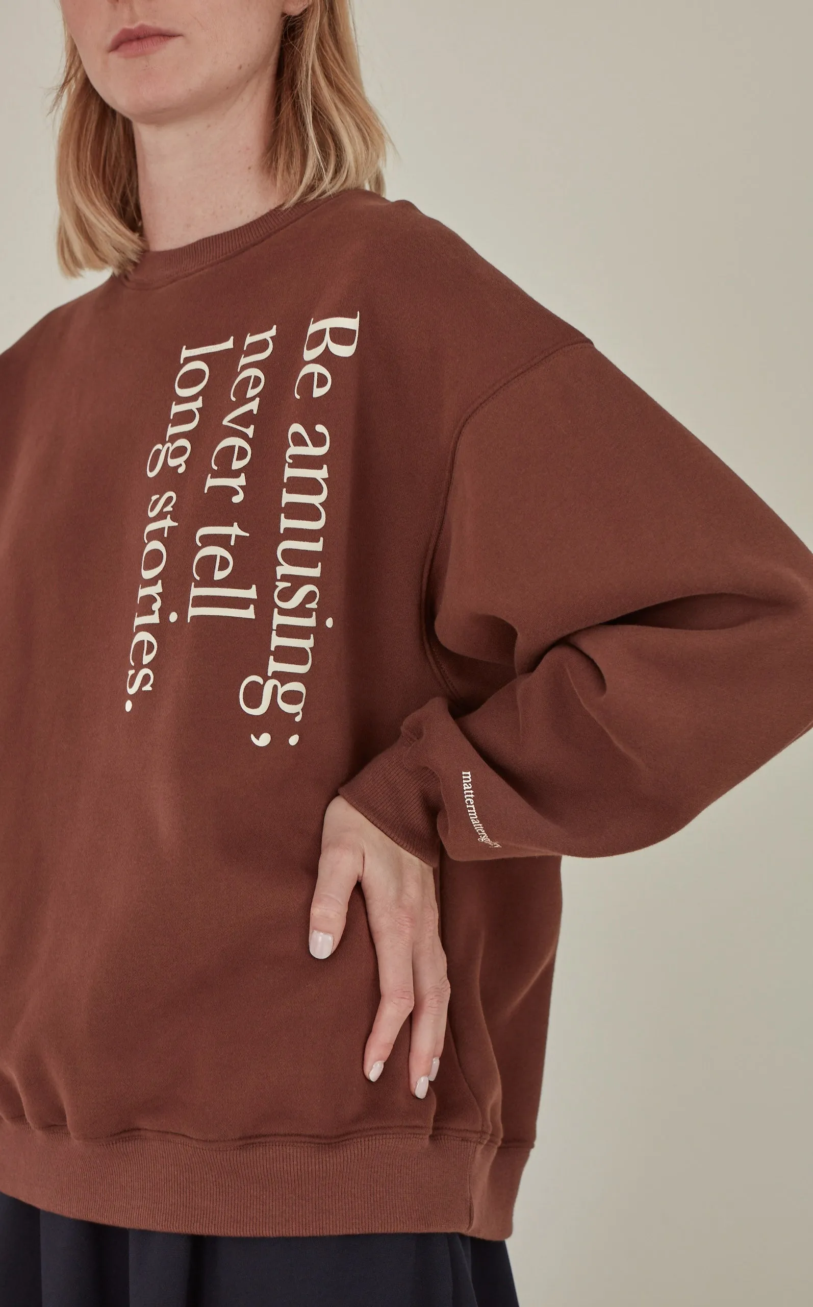 Be Amusing / Oversized Sweatshirt • Dark Brown sold by Matter Matters product image thumbnail 4