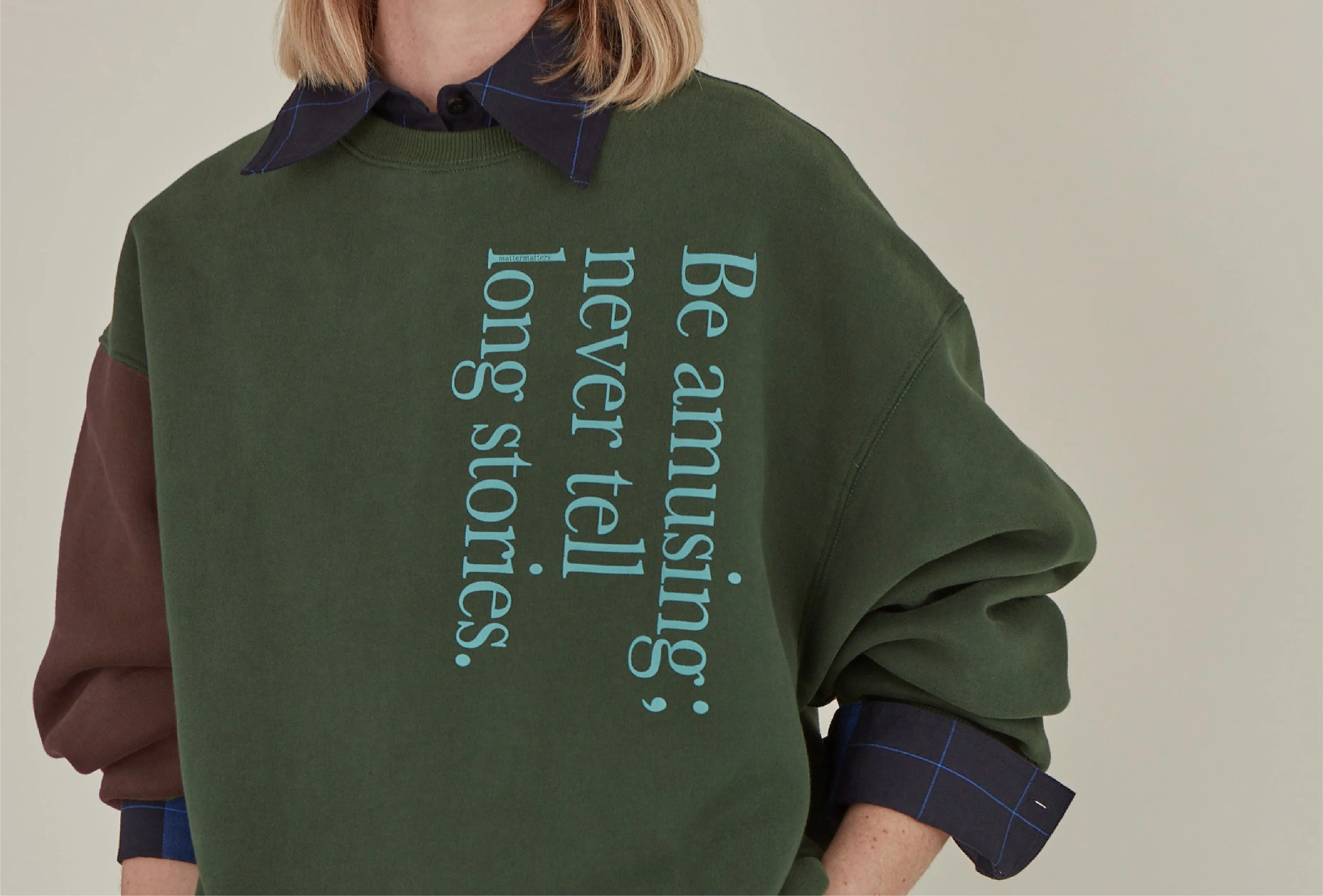Be Amusing / Oversized Sweatshirt • Green sold by Matter Matters product image thumbnail 4