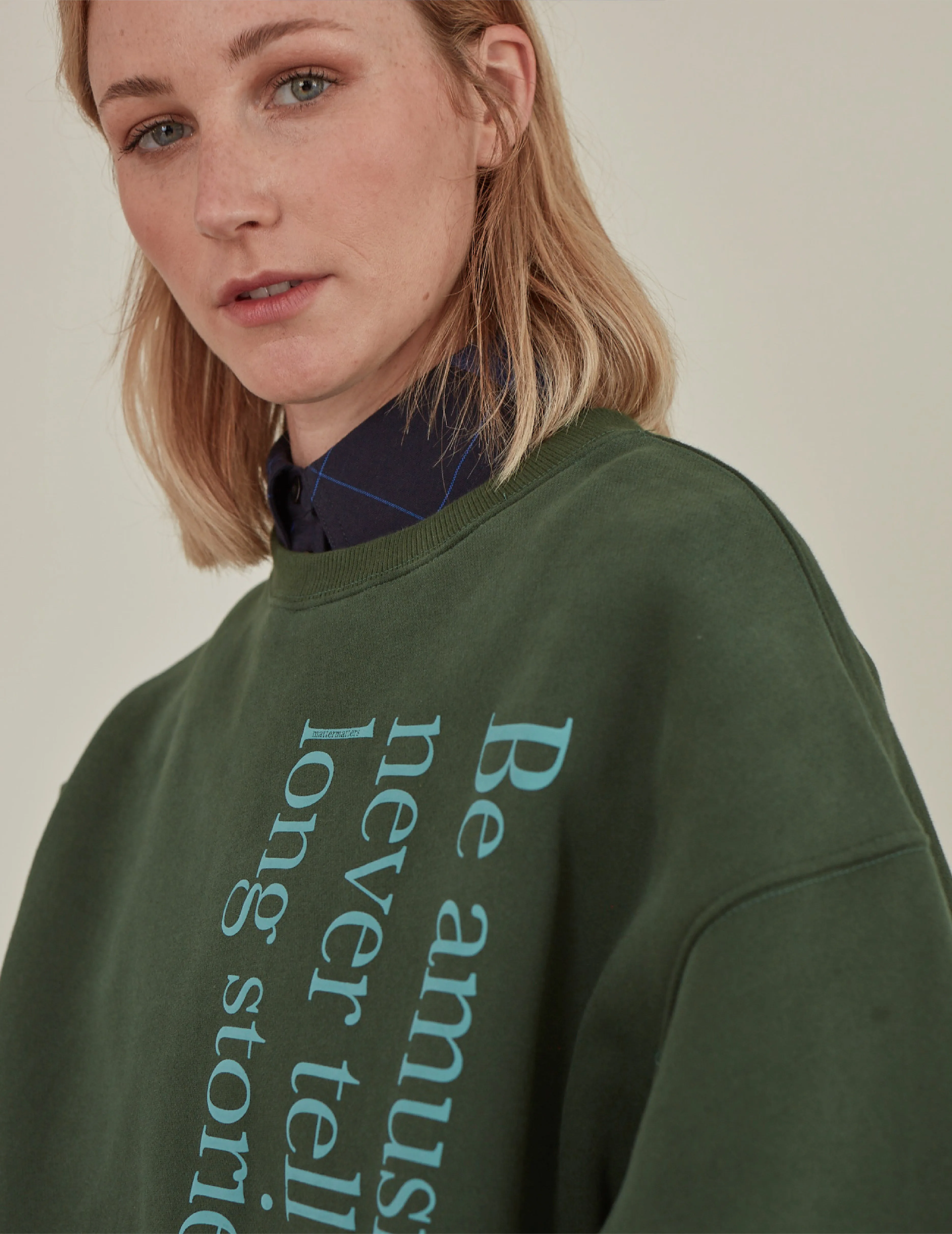 Be Amusing / Oversized Sweatshirt • Green sold by Matter Matters product image thumbnail 5
